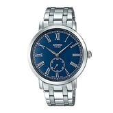 Casio,Men's Watch Analog, Blue Dial Silver Stainless Steel  Band, MTP-E150D-2BVDF